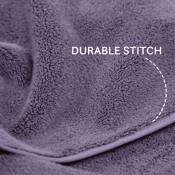 Luxury 6 PC Towel Set, Purple|625 GSM Cotton|Anti Microbial