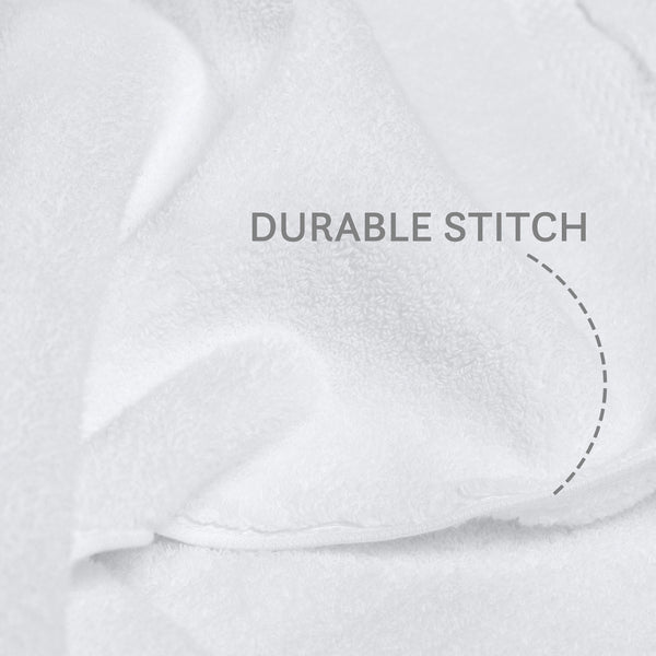 Luxury 6 PC Face Towel Set, White|625 GSM Cotton|Anti Microbial