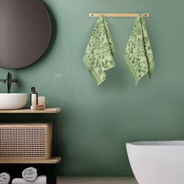 Indulgence Painterly Patterns 2 Pc Hand Towel Set, Amaryliss |575 GSM Cotton