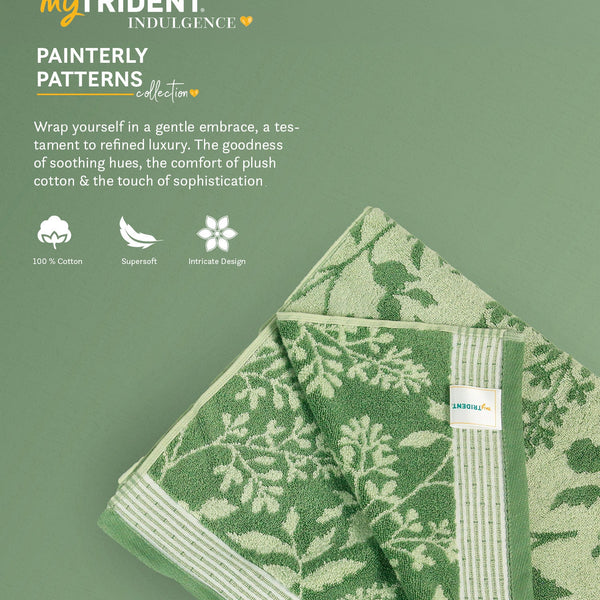 Indulgence Painterly Patterns 2 Pc Hand Towel Set, Amaryliss |575 GSM Cotton