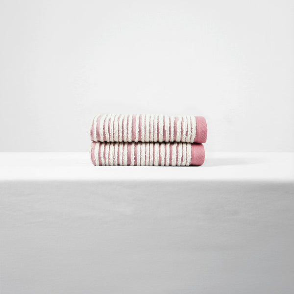 Indulgence Painterly Patterns 2 Pc Hand Towel Set, Dahlia |575 GSM Cotton