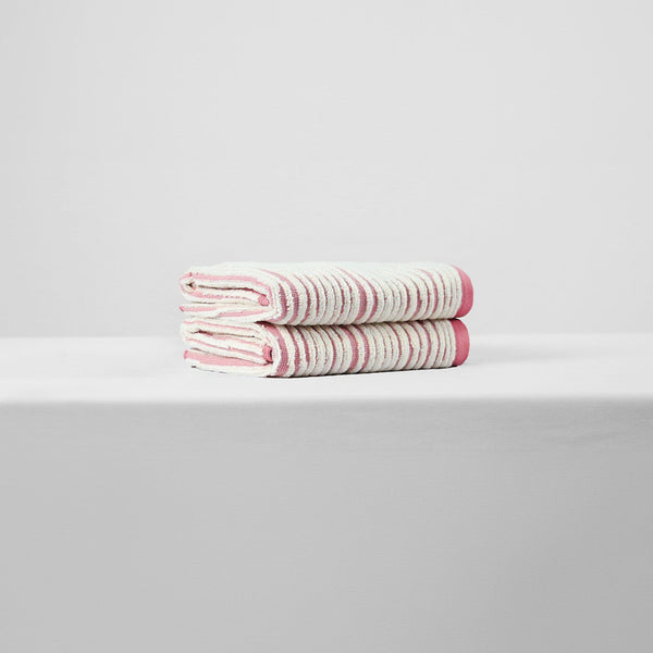 Indulgence Painterly Patterns 2 Pc Hand Towel Set, Dahlia |575 GSM Cotton