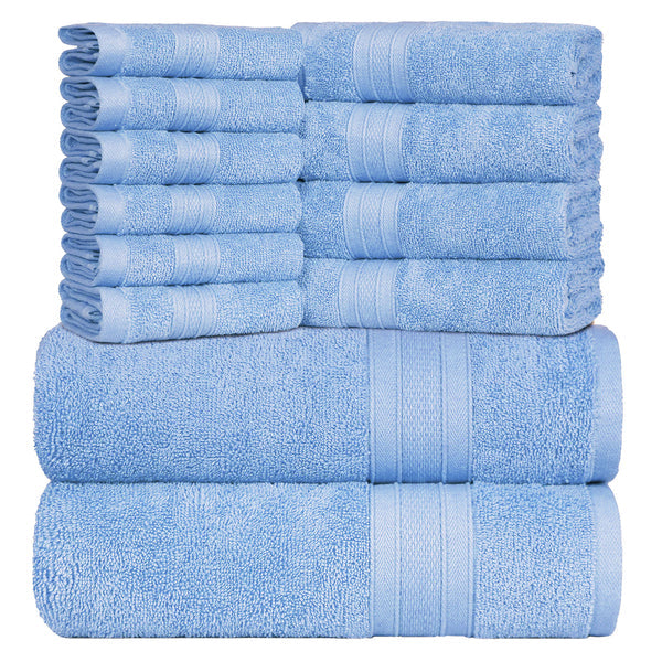 Soft Comfort 12Pc Towel Set, Allure|509 GSM Cotton|Air Rich Technology