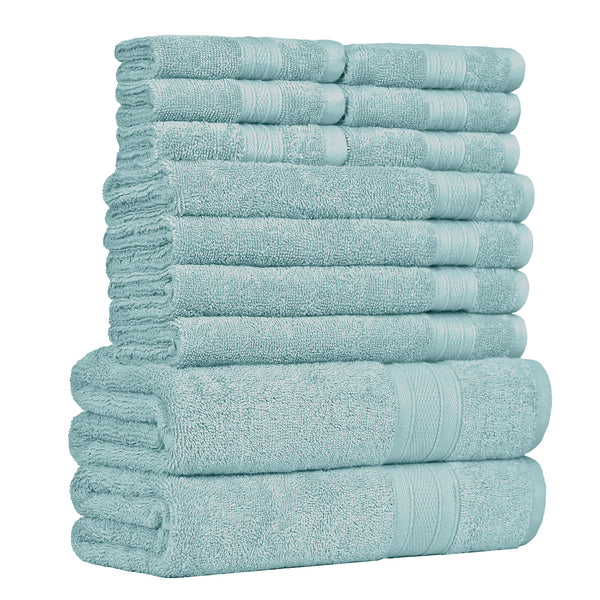 Soft Comfort 12Pc Towel Set, Nile Blue|509 GSM Cotton|Air Rich Technology