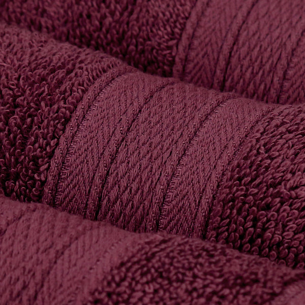Soft Comfort 12Pc Towel Set, Red Wine|509 GSM Cotton|Air Rich Technology