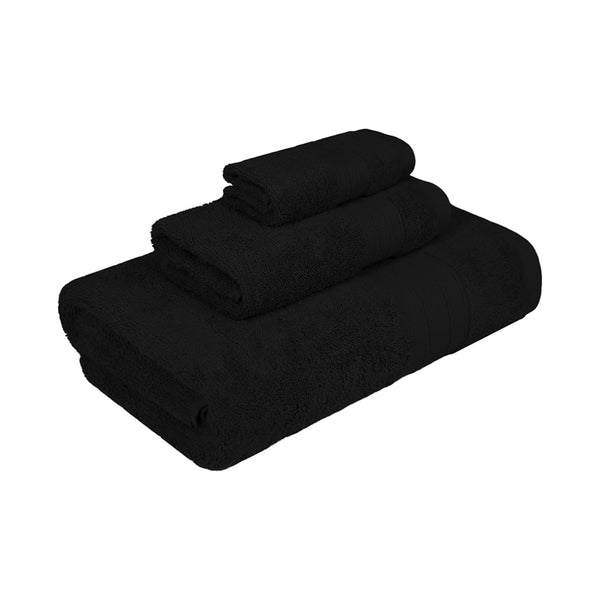 Soft Comfort 3Pc Towel Set, Black|509 GSM Cotton|Air Rich Technology