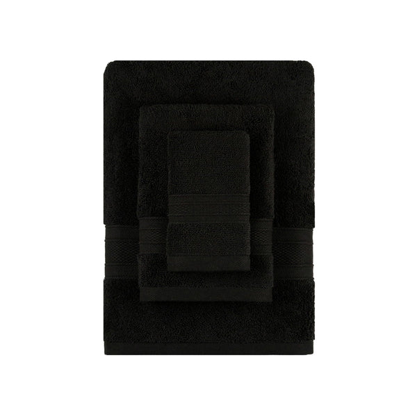 Soft Comfort 3Pc Towel Set, Black|509 GSM Cotton|Air Rich Technology