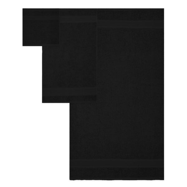 Soft Comfort 3Pc Towel Set, Black|509 GSM Cotton|Air Rich Technology