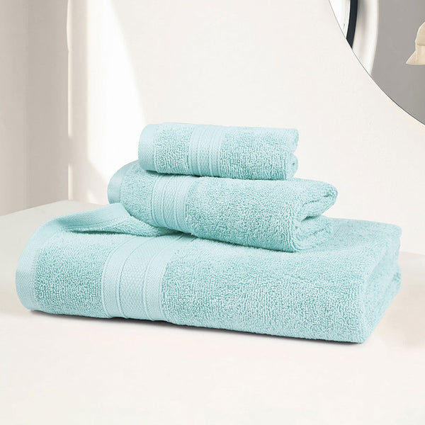 Soft Comfort 3Pc Towel Set, Nile Blue|509 GSM Cotton|Air Rich Technology