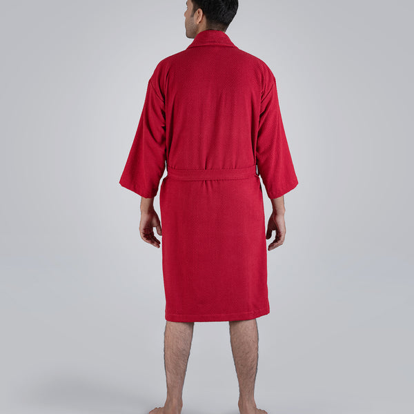 Urban Comfort Unisex Large Bathrobe, Tango Red| 240 GSM Cotton