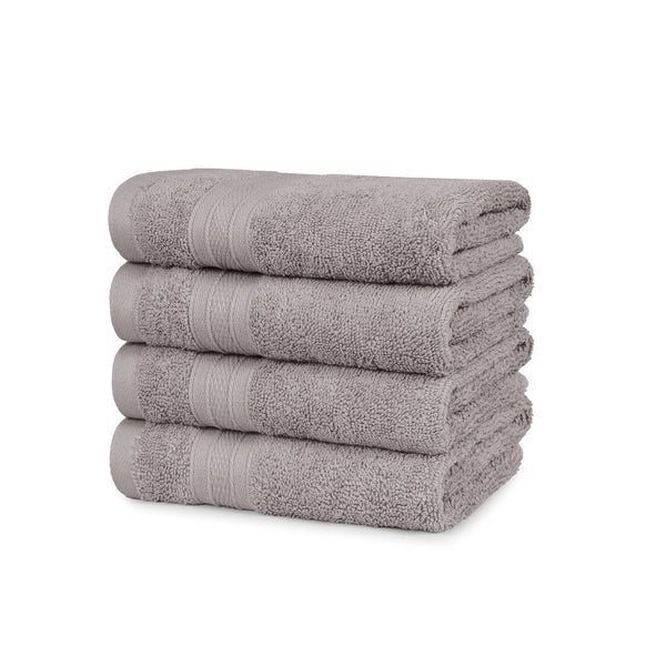 Soft Comfort 4Pc Hand Towel Set, Charcoal|509 GSM Cotton|Air Rich Technology