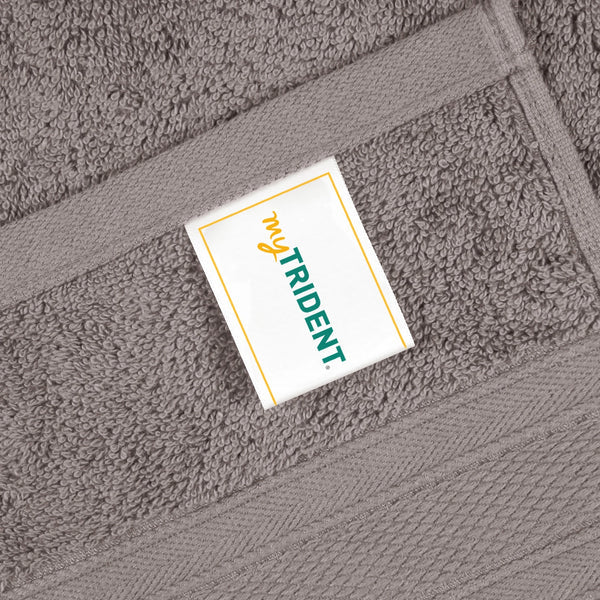 Soft Comfort 4Pc Hand Towel Set, Charcoal|509 GSM Cotton|Air Rich Technology