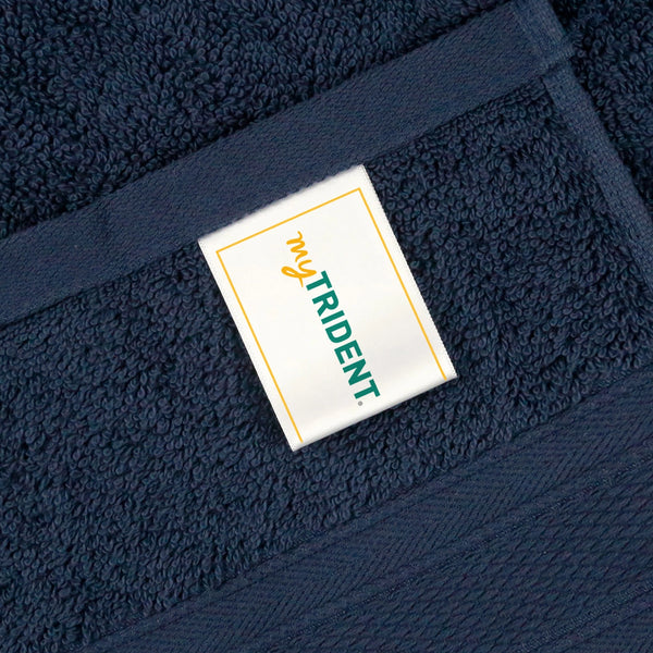 Soft Comfort 4Pc Hand Towel Set,Navy Blue|509 GSM Cotton|Air Rich Technology