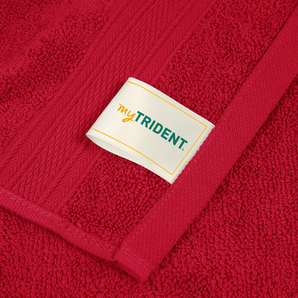 Soft Comfort 6Pc Face Towel Set, Red|509 GSM Cotton|Air Rich Technology