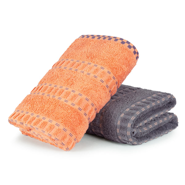 His & Her 2 PC Bath Towel Set, Lock & Key|500 GSM Cotton