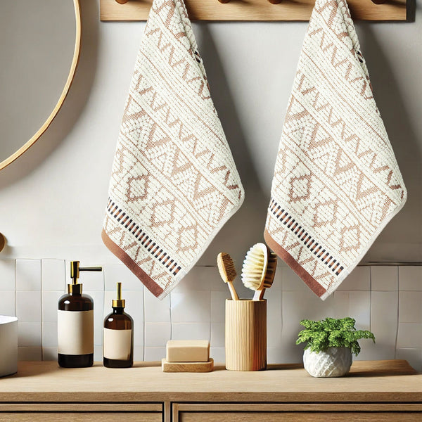 Indulgence By The Fireplace 2Pc Hand Towel Set, Pebble|600 GSM Cotton