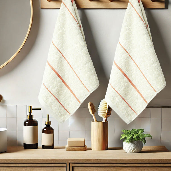 Indulgence By The Fireplace 2Pc Hand Towel Set, Ripple|600 GSM Cotton