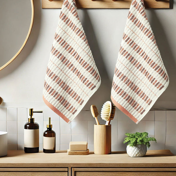 Indulgence By The Fireplace 2Pc Hand Towel Set, Fossil|600 GSM Cotton