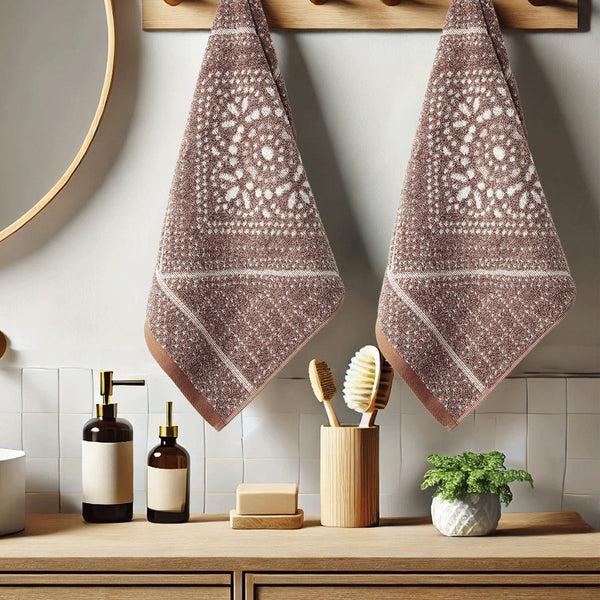 Indulgence By The Fireplace 2Pc Hand Towel Set, Arkin|600 GSM Cotton