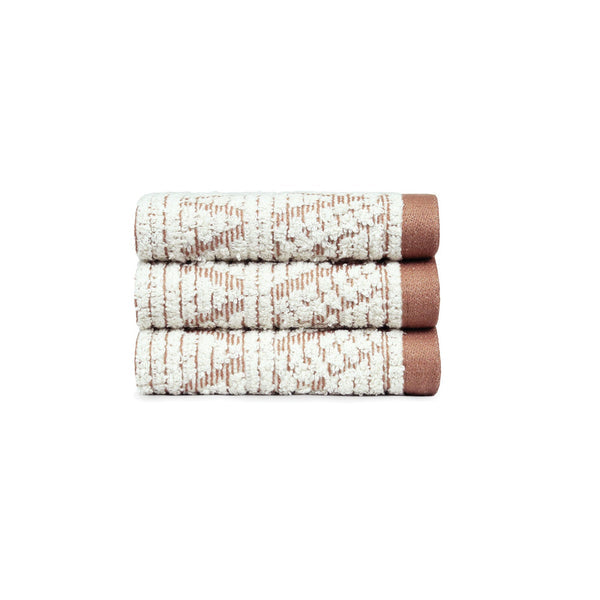 Indulgence By The Fireplace 3Pc Face Towel Set, Pebble|600 GSM Cotton