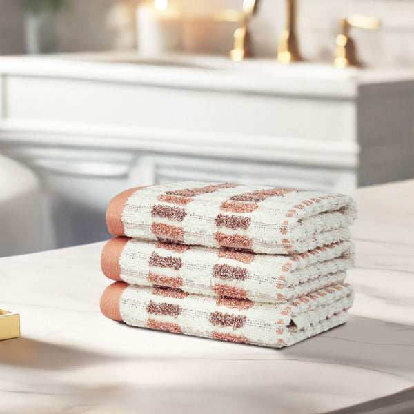 Indulgence By The Fireplace 3Pc Face Towel Set, Fossil|600 GSM Cotton