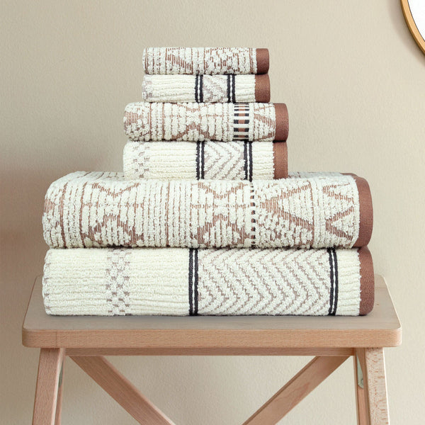 Indulgence By The Fireplace 6Pc Towel Set, Peb-Zen|600 GSM Cotton