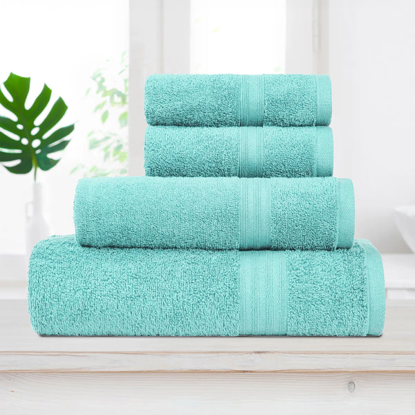 Celebration 4Pc Towel Gift set, Misty Green | 450 GSM Cotton