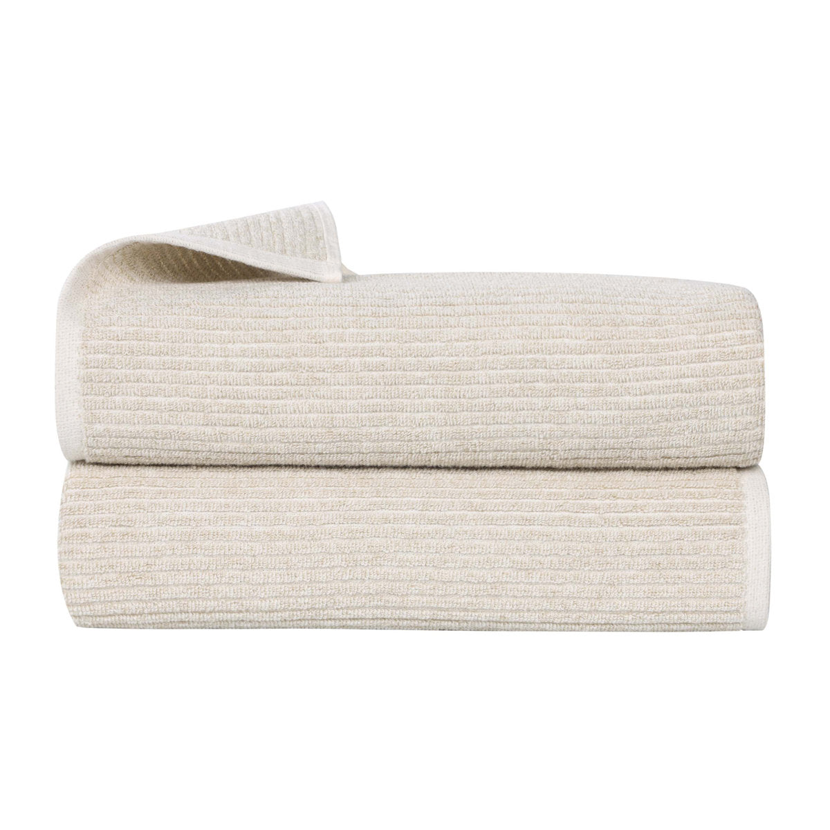 Destin Viscose Cotton Blend Medium Weight Textured Ribbed Bath Sheets (Set of 2)