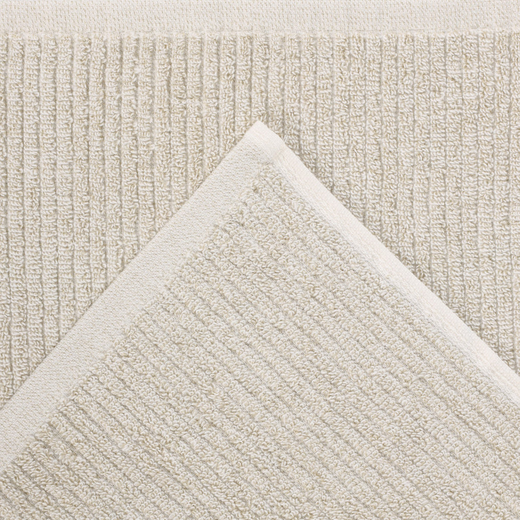 Destin Viscose Cotton Blend Medium Weight Textured Ribbed Bath Sheets (Set of 2)