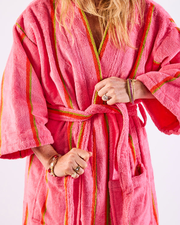 Wategos Soiree Stripe Bamboo Terry Bath Robe