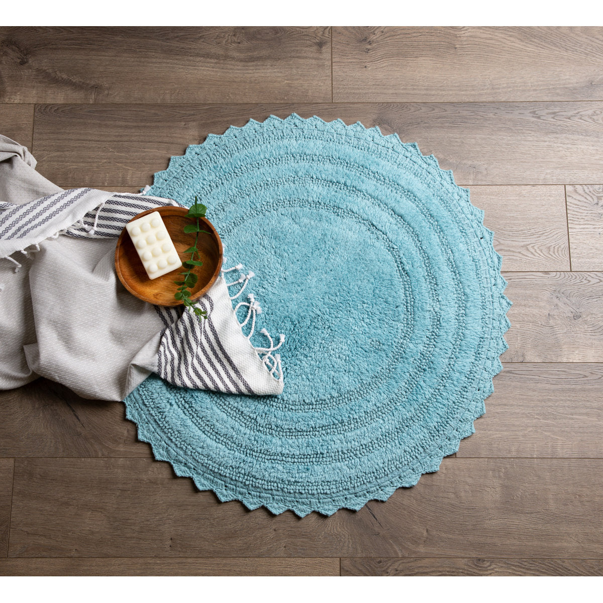 Lisk Cotton Blend Bath Rug