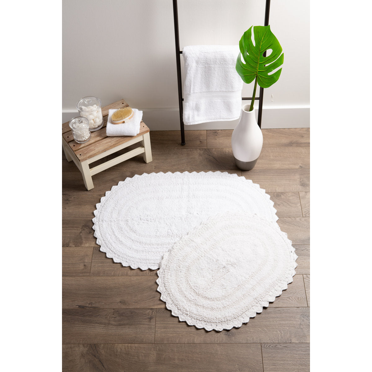 Lisk Cotton Blend Reversible Bath Rug