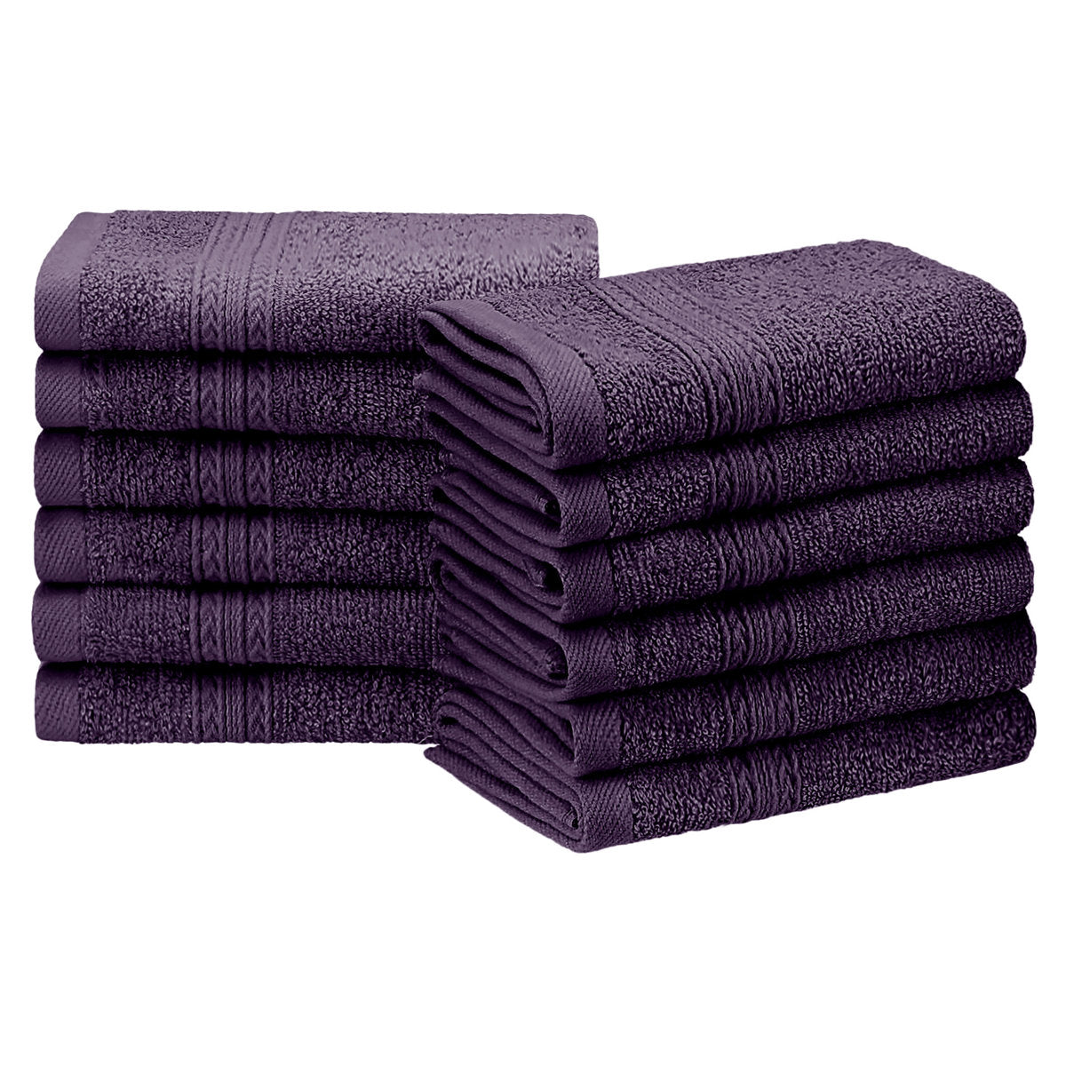 Simba Eco-Friendly Sustainable Cotton Washcloth Towel (Set of 12)