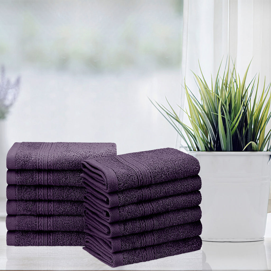 Simba Eco-Friendly Sustainable Cotton Washcloth Towel (Set of 12)
