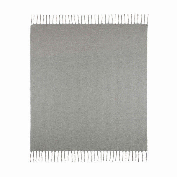 Luxury Mohair Solid Gray Throw by Vellux