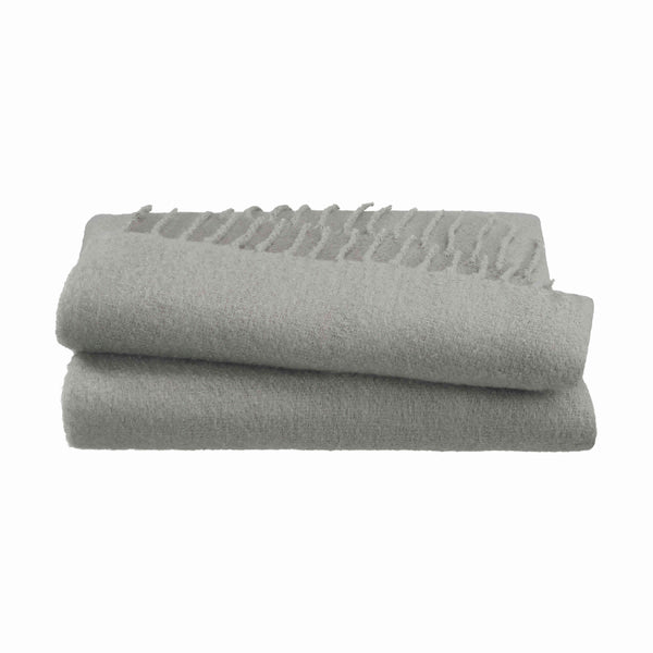 Luxury Mohair Solid Gray Throw by Vellux