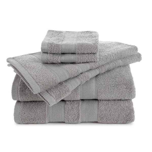 Martex Clean Essentials Solid Low Lint 6-Piece Towel Set