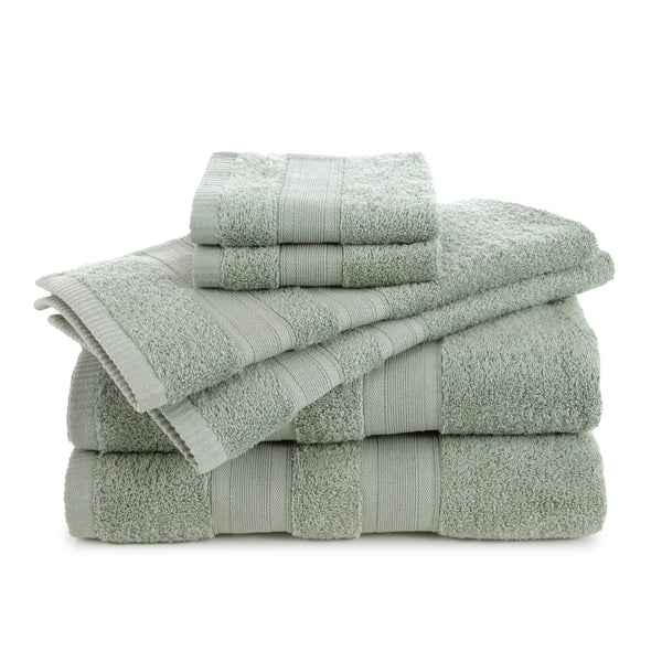 Martex Clean Essentials Solid Low Lint 6-Piece Towel Set
