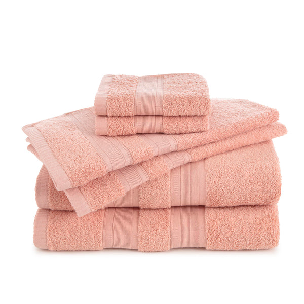 Martex Clean Essentials Solid Low Lint 6-Piece Towel Set