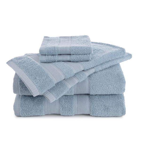Martex Clean Essentials Solid Low Lint 6-Piece Towel Set